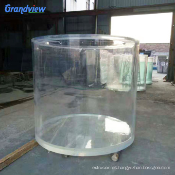 Cilindro de plexiglás de alta transparencia vidrio acuario